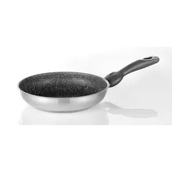 Lumenflon Carretta Edelstahlpfanne Salerno mit Softtouchgriff Granitoptik, Ø 20 cm