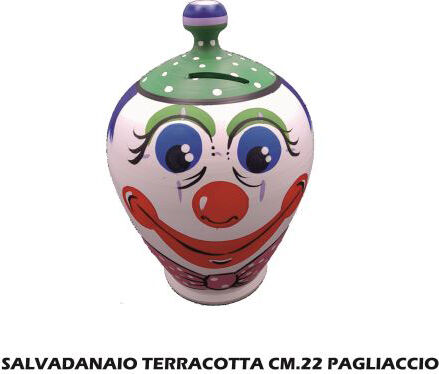 benegiamo Bene232pa Salvadanaio Terracotta Cm 22 Pagliaccio - Bene232pa