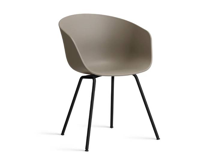 HAY - About A Chair AAC 26, schwarz / khaki 2.0 (Kunststoffgleiter)