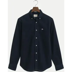 Regular-Fit Cordhemd Blau M