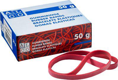 Gummibänder, rot, 200 x 6 mm, 50 g