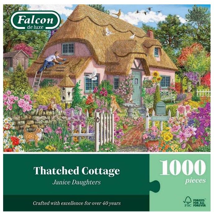 Jumbo Games Puzzle 1000 pcs Falcon : Thatched Cottage - Jumbo