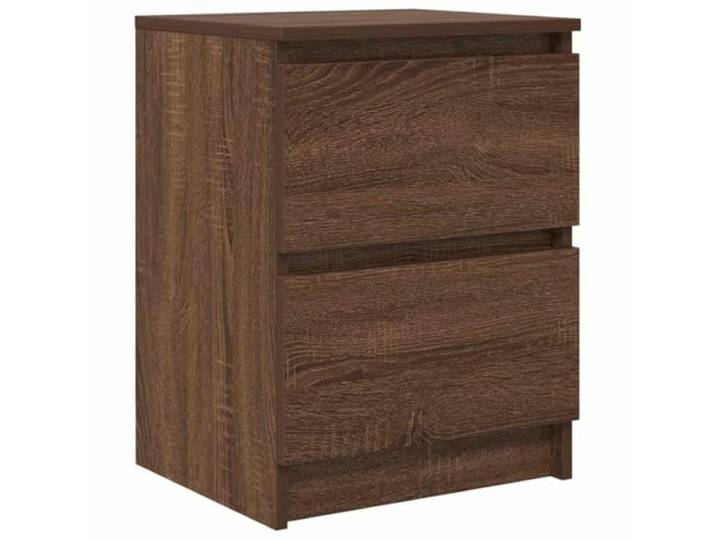 KUPTYERFG TV-Schrank Braun Eichen-Optik 40x35x54 cm mit 2 Schubladen Vielseitiger Beistelltisch fürs Schlafzimmer und Wohnzimmer mit 2 geräumigen Schubladen für Fernseher und Dekoration.