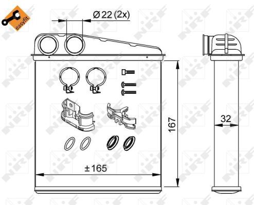 Nrf Wärmetauscher, Innenraumheizung Easy Fit 58211 Für Nissan Renault