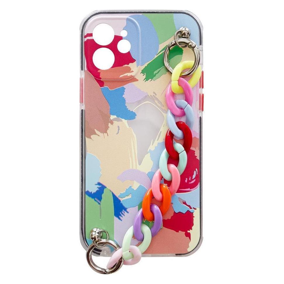 Hurtel Color Chain Case gel flexible elastic case cover with a chain pendant for Samsung Galaxy A22 4G mult (1404978613)