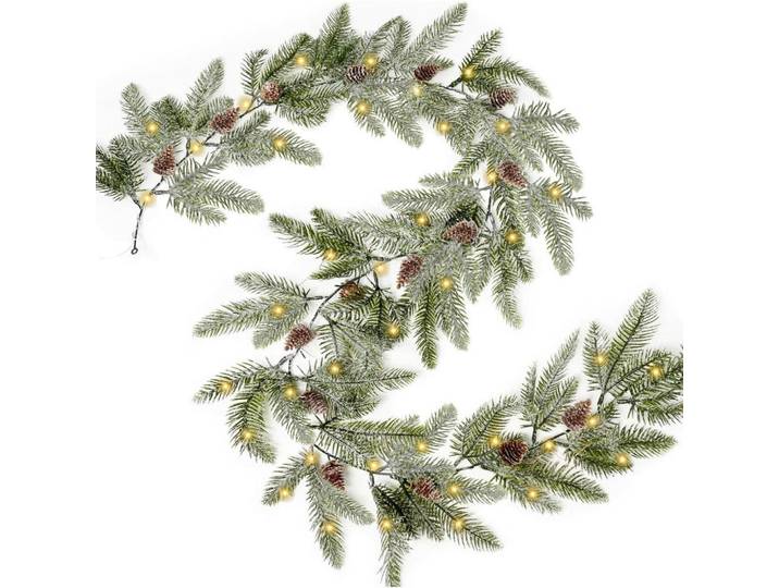 Tannengirlande mit Beleuchtung 1.8 m, Grün, Kunststoff, 180 cm, Dekoration, Weihnachtsdekoration, Winterdeko