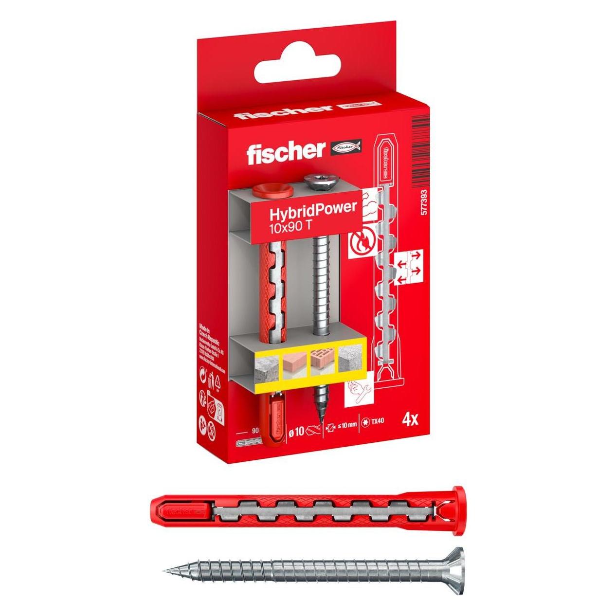 Fischer HybridPower 10x90 T K (4 Stk.) (577393)