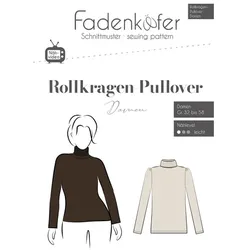 Fadenkäfer Schnitt "Rollkragen-Pullover" für Damen