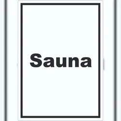 HB-Druck Sauna Aufkleber mit Text Erholung Entspannung hochkant A4 (210x297mm)