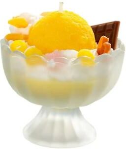 Useful Little Things Ice Cream Dessert Scented Candle Home Decor Accent yellow