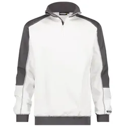 Basiel Zweifarbiges Sweatshirt, weiß/zementgrau, Größe XL - weiß/zementgrau - XL