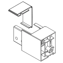 HSK Ersatzteile Laufschienenaufnahme Anschlag rechts, Nische, Chrom, E72306-R-41 E72306-R-41