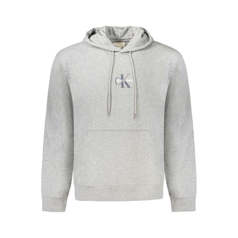 Calvin Klein Grijs Katoenen Heren Sweatshirt met Kap