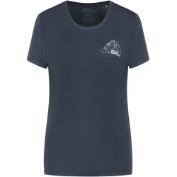 Jack Wolfskin, Damen, Sportshirt, Peak Graphic T W (M), Blau