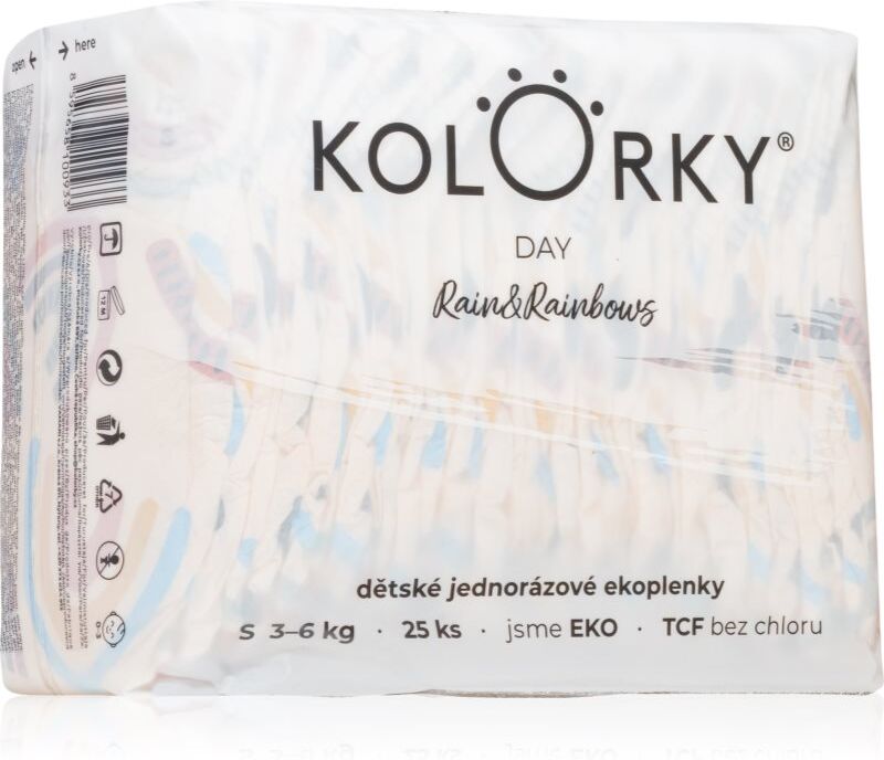Kolorky Day Rain&Rainbow couches jetables taille S 3-6 Kg 25 pcs