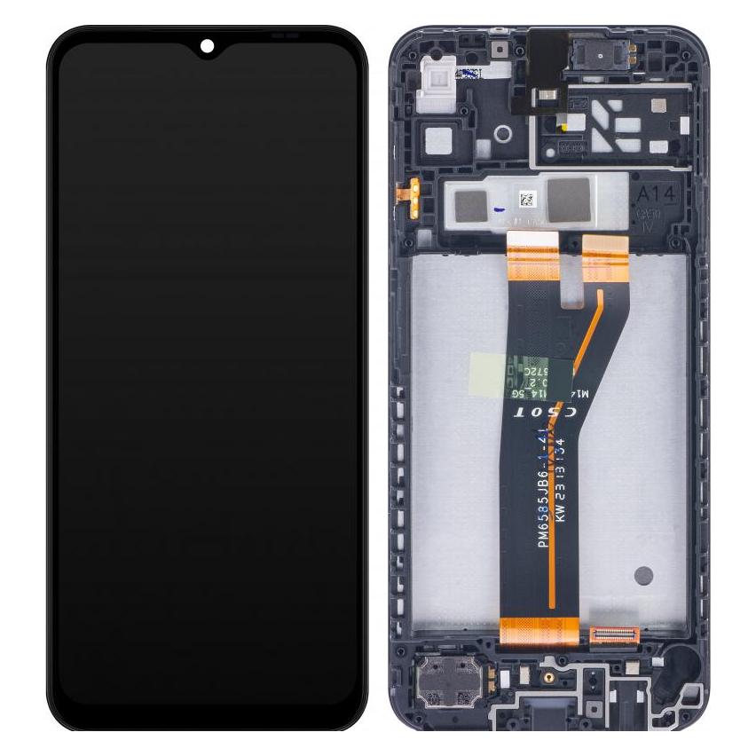 Samsung Display Unit für Galaxy A14 A145, Non EU Version, Schwarz (Display) (58016369)
