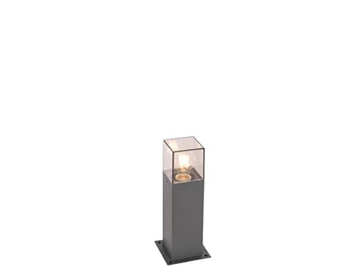 QAZQA denmark - Lampe sur pied extérieur - 1 lumière - L 12 cm - Gris foncé - Moderne - éclairage extérieur