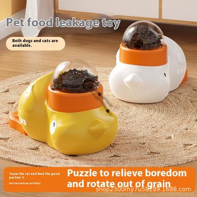 Happy Pet Pantry Interactive Pet Feeder Toy Automatic Food Dispenser For Cats & Small Dogs white
