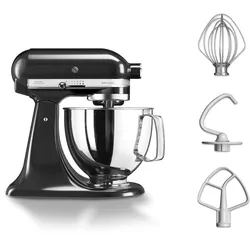 KitchenAid Küchenmaschine »Artisan 5Ksm125« inkl. Fleischwolf und Spritzgebäckvorsatz - schwarz