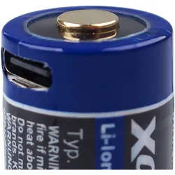 5x XCell 16340 Pro Li-Ion Akku 3,6V 850mAh USB-C – CR123A-Format