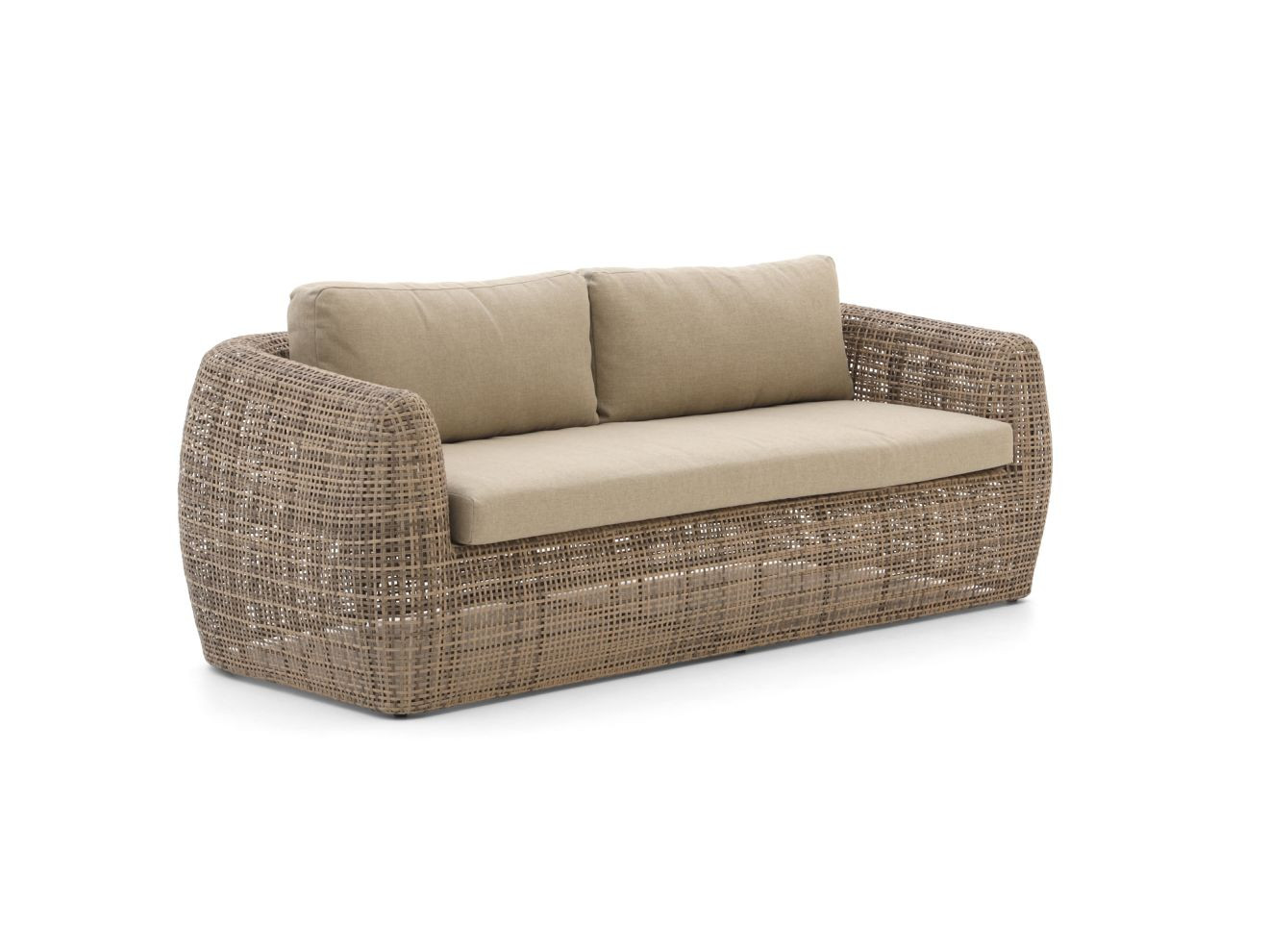 Intenso Furniture Loungebank Tuin Intenso voor 2 personen, Beige, Rattan