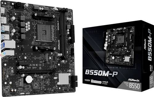 ASRock B550M-P Mainboard Sockel (PC) AMD AM4 Formfaktor (Details) Micro-ATX Mainboard-Chipsatz AMD B550