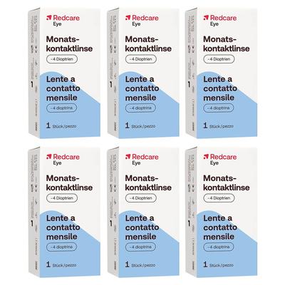 Redcare Monatslinse -4 6er-Pack 6x1 St Kontaktlinsen