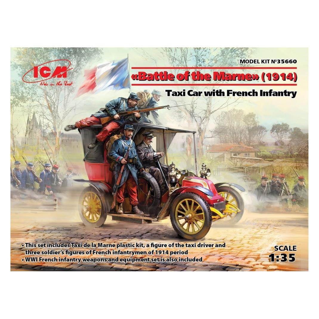 ICM Battle of the Marne(1914),Taxi car wit French Infantry (35660)