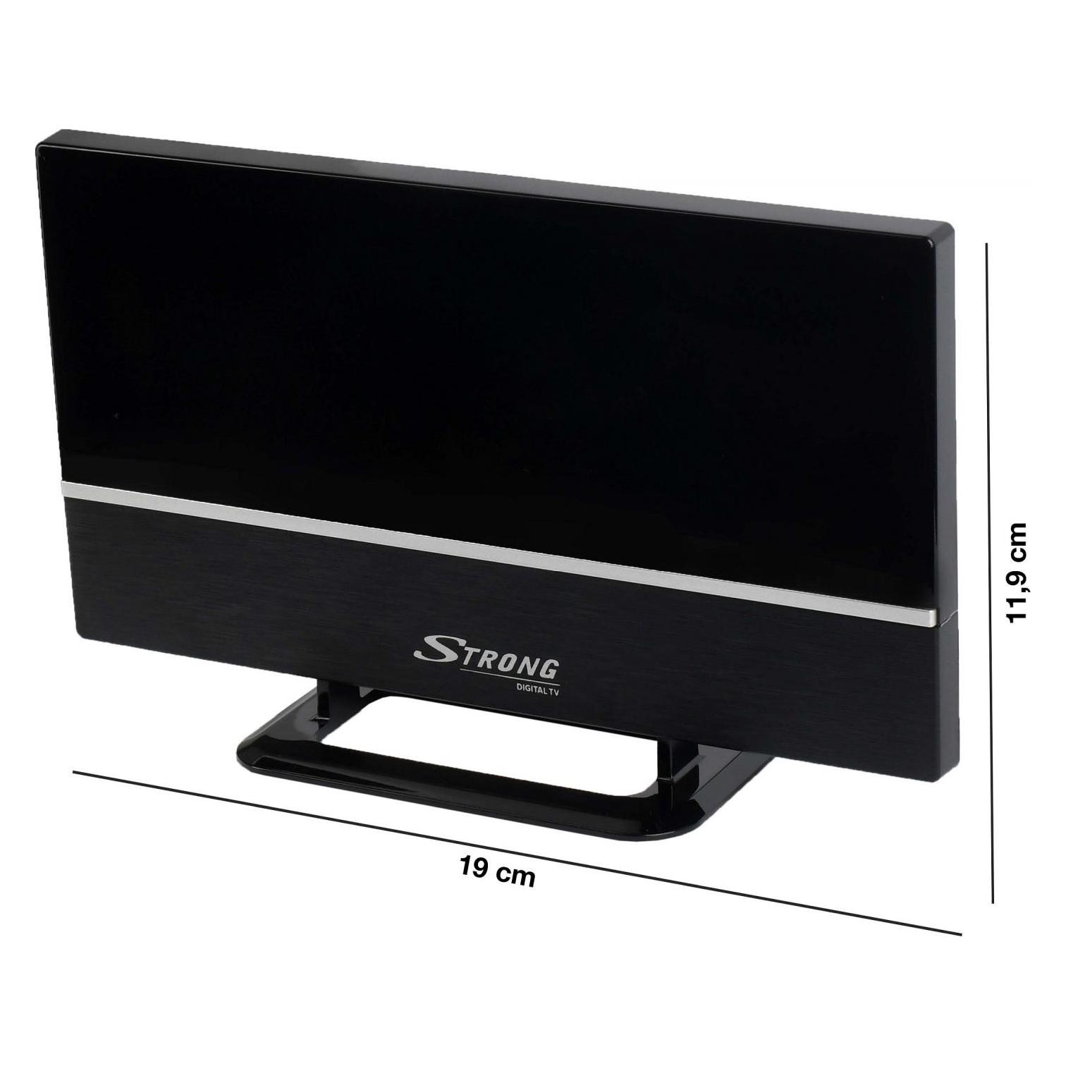 Strong SRT ANT 30 - Schwarz - DVB-T,DVB-T2 - IEC M - 5 V/40 mA - 75 Ohm - 16 dB (Zimmerantenne, DVB-T / -T2) (SRT ANT 30)