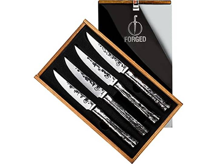 Forged Intense Steakmesser, 4-teilig, handgefertigt, in Holzkiste