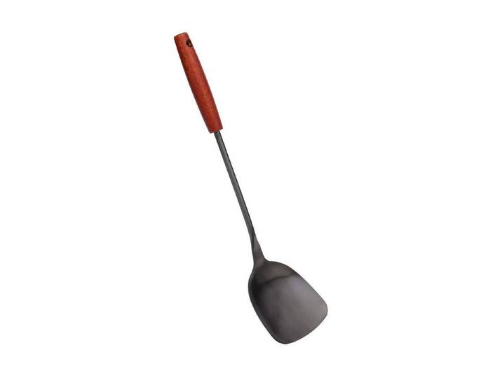 LuxusKollektion Wokwender Wok-Pfannenwender Edelstahl mit Holzgriff 38cm