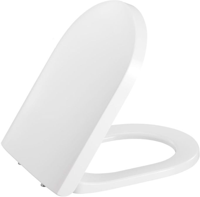Pressalit WC-Sitz 744000-D15999 weiß, mit Deckel, Absenkautomatik, Universalscharnier D15, Edelstahl