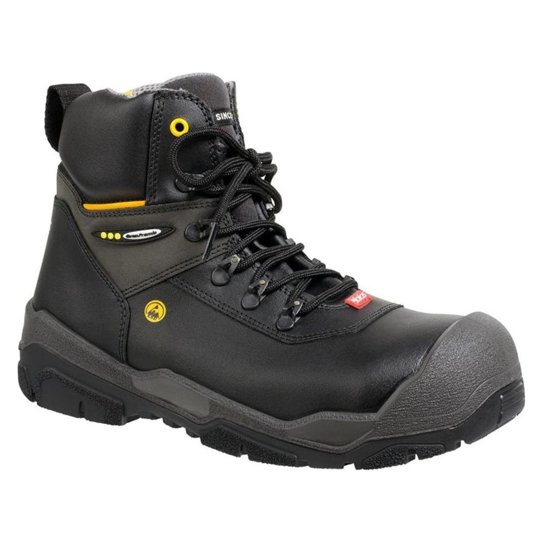 Jalas Stiefel 1828 Jupiter schwarz grau gelb S3 Gr. 39 (S3, 39) (6408487440472)