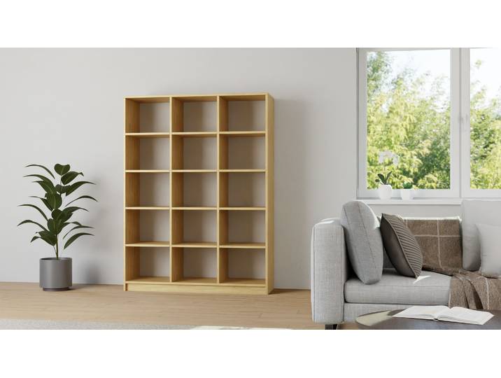 40 cm tiefes Bücherregal aus Esche Esche Natur geölt