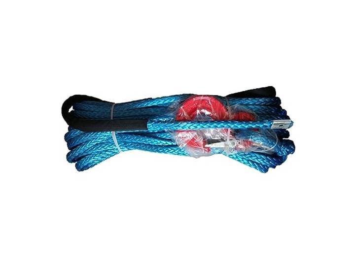 ATV-Windenseil, 10 mm x 30 m, blau, Bergungs-Festmacherkabel, Draht, synthetisches Windenseil mit Haken(Blue)