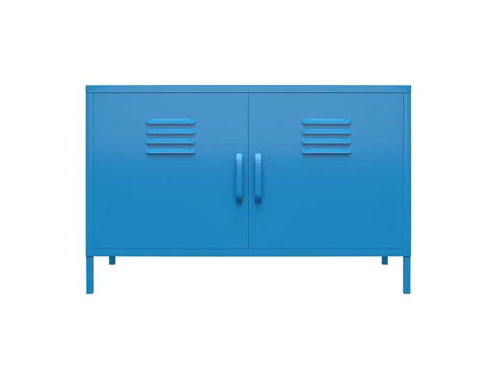 Sideboard CACHE Metall 64 x 100 x 40 cm pulverbeschichtet Blau