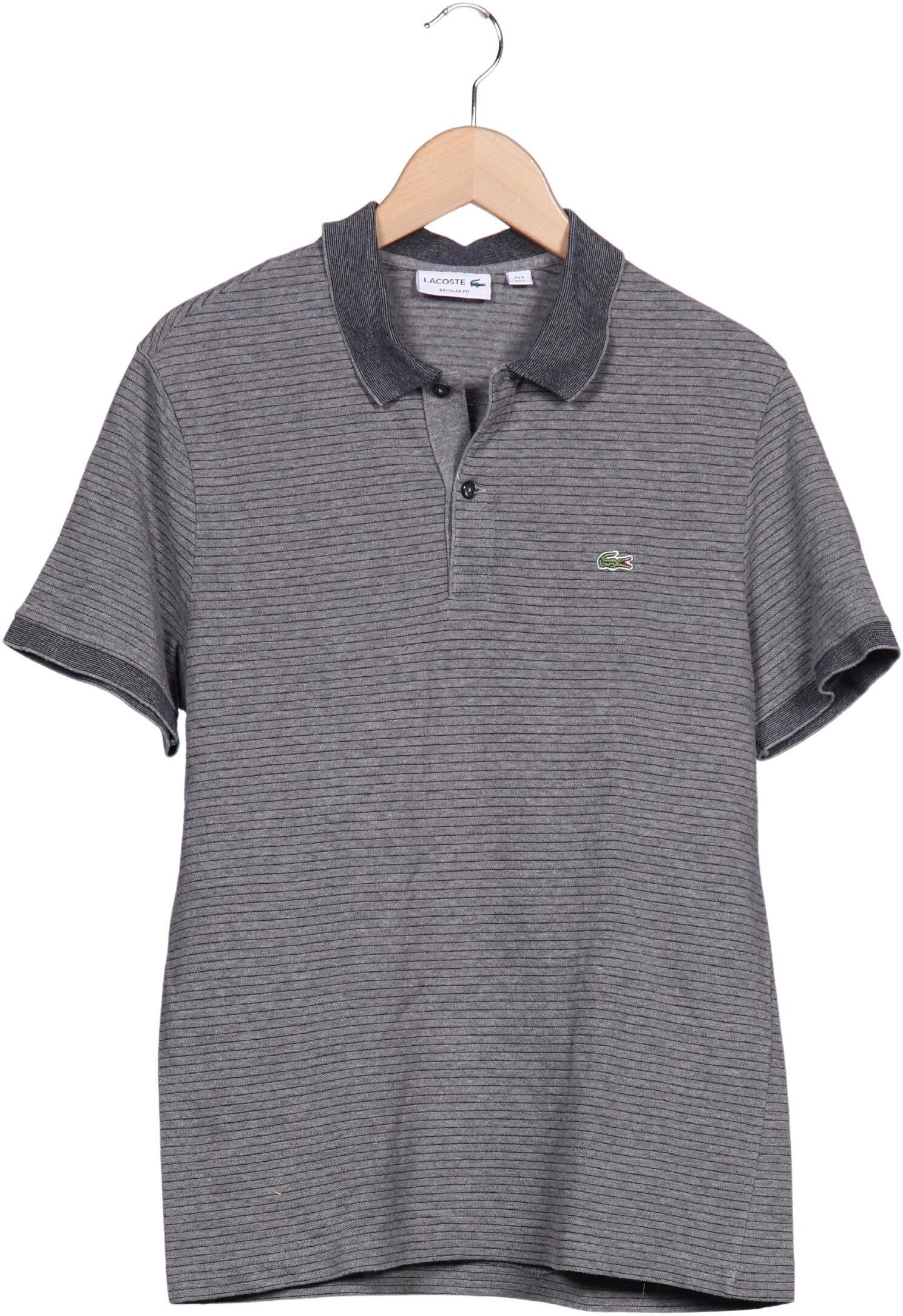 Lacoste Herren Poloshirt, Grau, Gr. L (Lacoste 5), Baumwolle - Second Hand