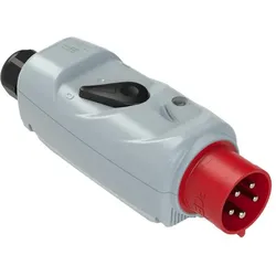 PCE 540255301 CEE-Stecker mit Schalter (EIN-AUS) +BA 32A 5p 6h IP44