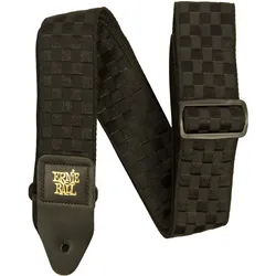 Ernie Ball Gitarrengurt, Jacquard, Black Checkers, Gitarre Zubehör, Schwarz
