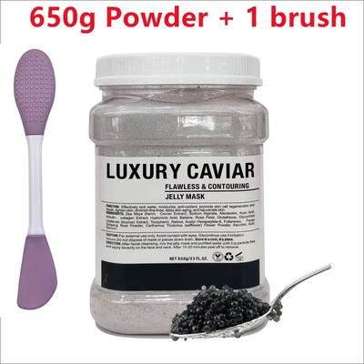 Inspired Finds 650g Chamomile Hyaluronic Acid Facial Moisturizing Jelly Mask Powder With Silicone Brush caviar