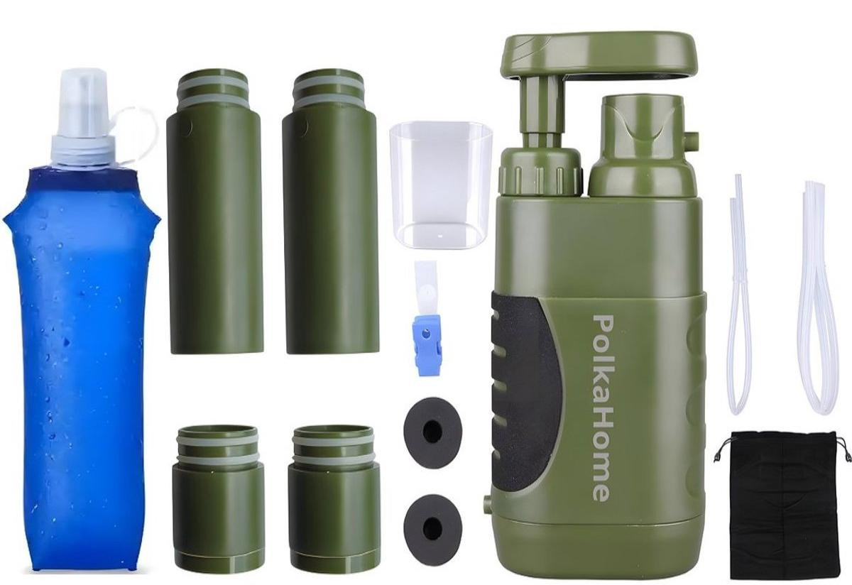 PolkaHome Waterfilter Survival Filter voor 15000L - Waterzuiveringsapparaat voor Outdoor Gebruik