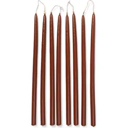 Spike Slim Kerzen Rostbraun 8 St.