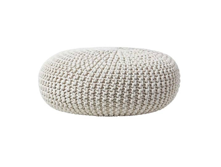 STRICK-POUF natur, Bodenkissen rund 70/70/23 cm
