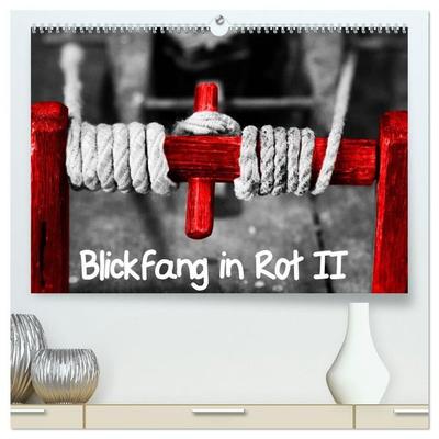 Blickfang in Rot (hochwertiger Premium Wandkalender 2027 DIN A2 quer), Kunstdruck in Hochglanz