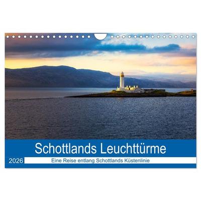 Schottlands Leuchttürme (Wandkalender 2026 DIN A4 quer), CALVENDO Monatskalender