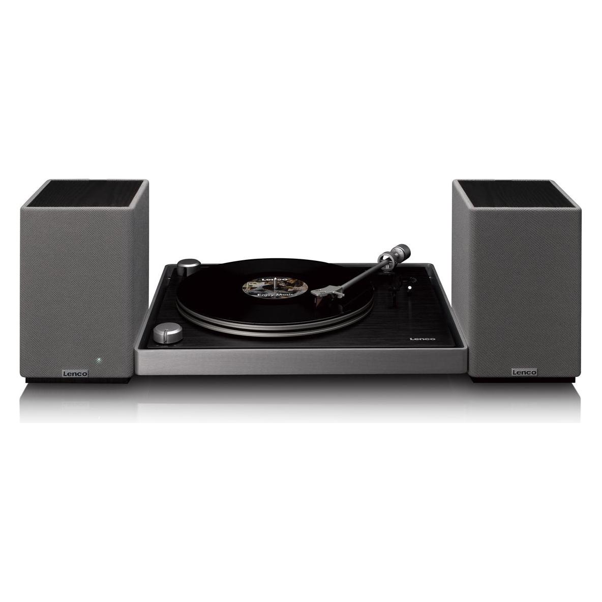 Lenco Aktiv Lautsprecher, 2x40W, Black, BT, opt.In, USB, AUX (SPB-240BKGY)