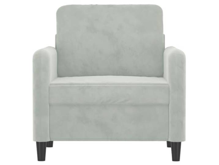 KTHLBRH Sessel hellgrau 60 cm Samt Gestell aus Metall, Füllung aus Schaumstoff, maximale Belastung 110 kg, für Wohnzimmer
