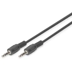 DIGITUS Audio Anschlusskabel, stereo 3.5mm 2.50m, BC, 2x0.10/10, M/M, schwarz