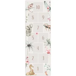 KINDERTEPPICH Hinkelpad - Tiere - Safari - Aquarell - Kinder Kinderzimmer 90x270 cm