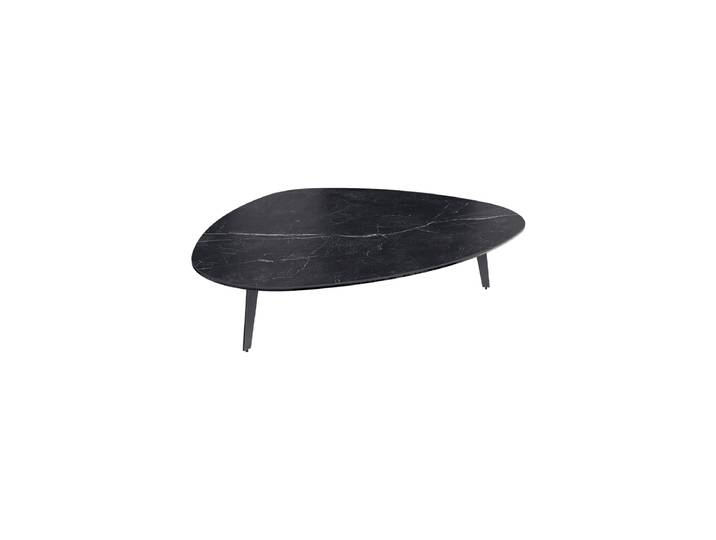 Grosser Design Couchtisch „Grande Galet“ 140 x 120 cm Keramik Marmoroptik Marquina Akante Design
